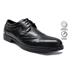 Black PVC Leather Uniform Cadet Formal Shoes Men FGA77D4